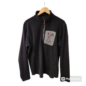 Eddie Bauer Sweater Mens Size XL Black First Ascent 1/4 Zip Fleece Base …